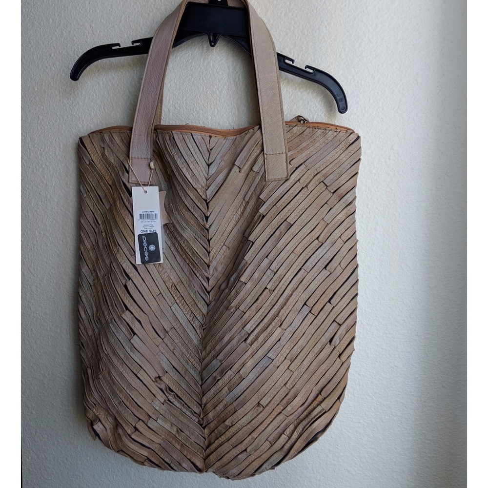 Pieces Leather Tote Bag